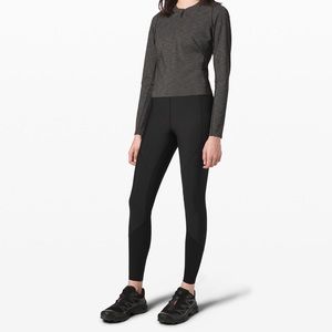 Black LULULEMON leggings with pockets and an adjustable waist!